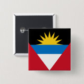 Antigua en Barbuda Flag Vierkante Button 5,1 Cm (Voorkant /achterkant)