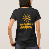 Antigua en Barbuda helder geel en oranje T-shirt (Achterkant)