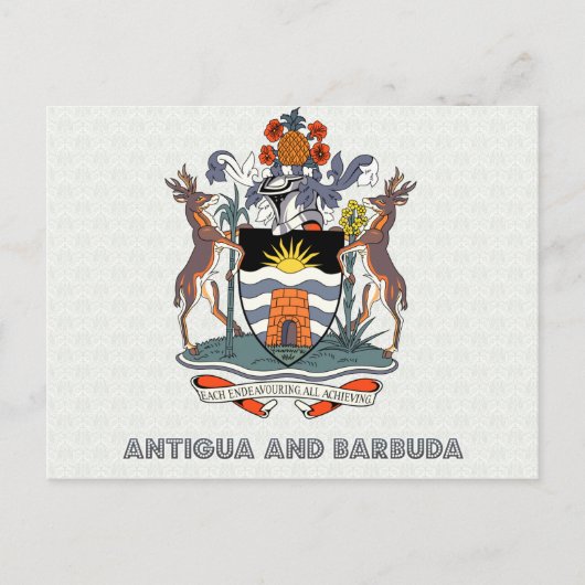 Antigua en Barbuda, hoge kwaliteit wapenschild Briefkaart (Voorkant)