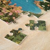 Antigua en Barbuda Illustratie Reizen Art Retro Legpuzzel (Zijkant)