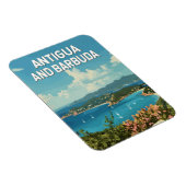 Antigua en Barbuda Illustratie Reizen Art Retro Magneet (Rechterzijde)