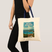 Antigua en Barbuda Illustratie Reizen Art Retro Tote Bag (Voorkant (product))