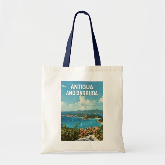 Antigua en Barbuda Illustratie Reizen Art Retro Tote Bag (Voorkant)