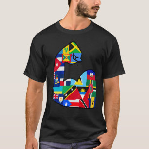 Antigua en Barbuda Jamaica Cuba Haiti Puerto Rico T-shirt