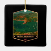Antigua en Barbuda Keramisch Ornament (Achterkant)