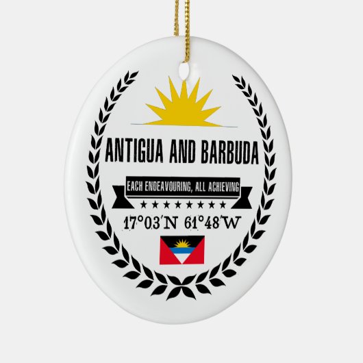 Antigua en Barbuda Keramisch Ornament (Rechts)