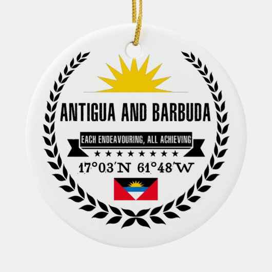 Antigua en Barbuda Keramisch Ornament (Voorkant)