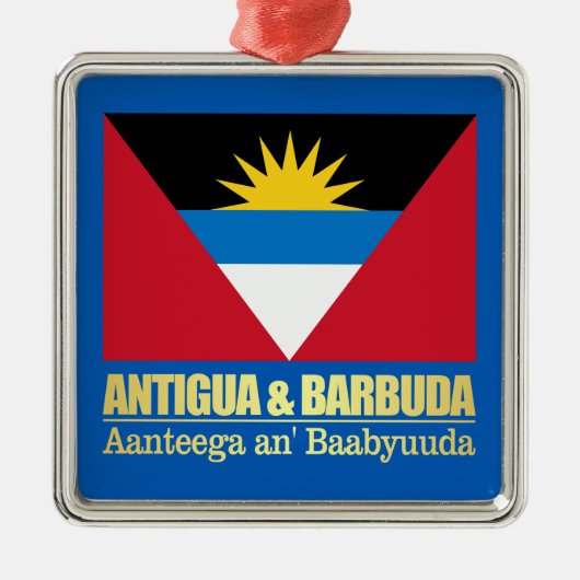 Antigua en Barbuda Metalen Ornament (Voorkant)