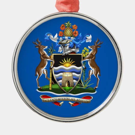 Antigua en Barbuda Metalen Ornament (Voorkant)