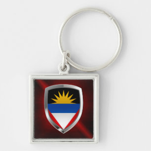 Antigua en Barbuda Mettalic Emblem Sleutelhanger