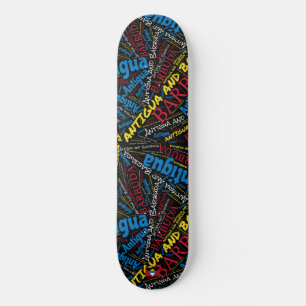 Antigua en Barbuda Nationaal Pride Woordwolken Persoonlijk Skateboard