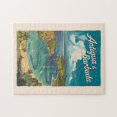 Antigua en Barbuda Painterly Travel Art Vintage Legpuzzel (Horizontaal)