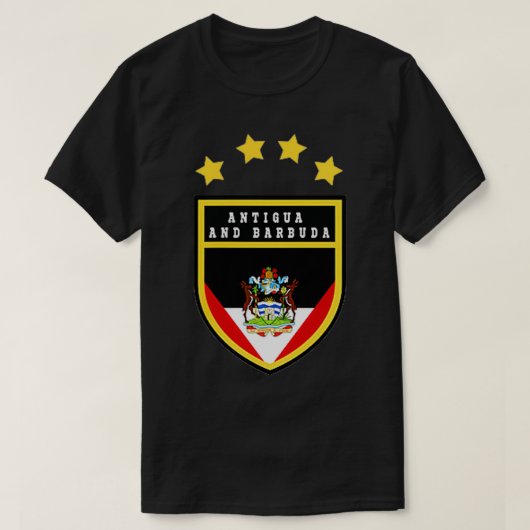 Antigua en Barbuda pocket wapen nationale p T-shirt (Design voorkant)