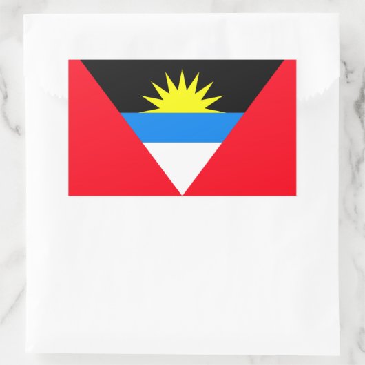 ANTIGUA EN BARBUDA RECHTHOEKIGE STICKER (Tas)
