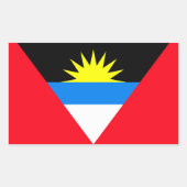 ANTIGUA EN BARBUDA RECHTHOEKIGE STICKER (Voorkant)