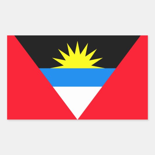 ANTIGUA EN BARBUDA RECHTHOEKIGE STICKER (Voorkant)