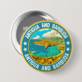 Antigua en Barbuda Ronde Button 7,6 Cm (Voorkant /achterkant)