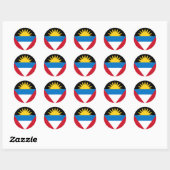 antigua en barbuda ronde sticker (Vel)