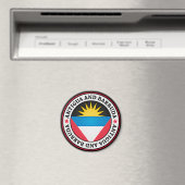 Antigua en Barbuda Round Emblem Magneet (Insitu (Vaatwasser))