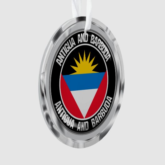 Antigua en Barbuda Round Emblem Ornament (voorkant)