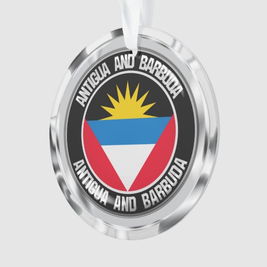 Antigua en Barbuda Round Emblem Ornament (voorkant)