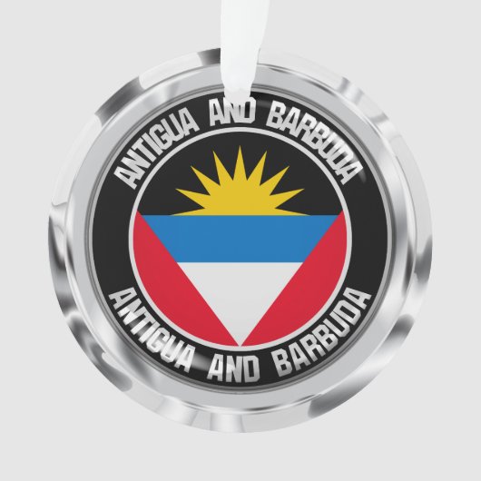 Antigua en Barbuda Round Emblem Ornament (voorkant)