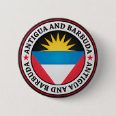 Antigua en Barbuda Round Emblem Ronde Button 5,7 Cm (Voorkant)