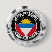 Antigua en Barbuda Round Emblem Ronde Button 7,6 Cm (Voorkant)