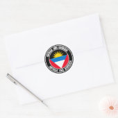 Antigua en Barbuda Round Emblem Ronde Sticker (Envelop)