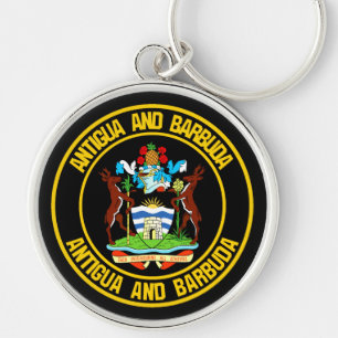 Antigua en Barbuda Round Emblem Sleutelhanger