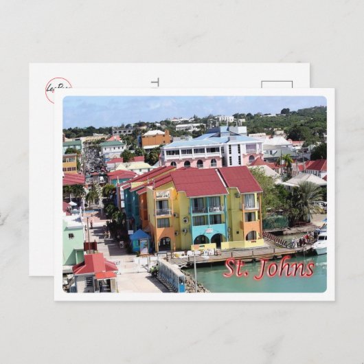 Antigua en Barbuda - Saint Johns - Briefkaart (Voorkant / Achterkant)