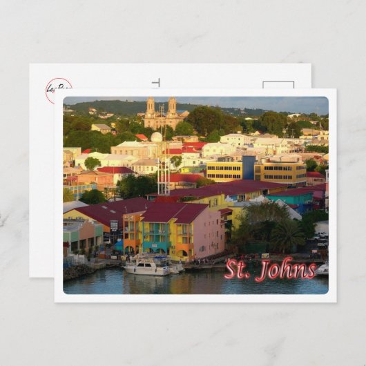 Antigua en Barbuda - Saint Johns - Briefkaart (Voorkant / Achterkant)