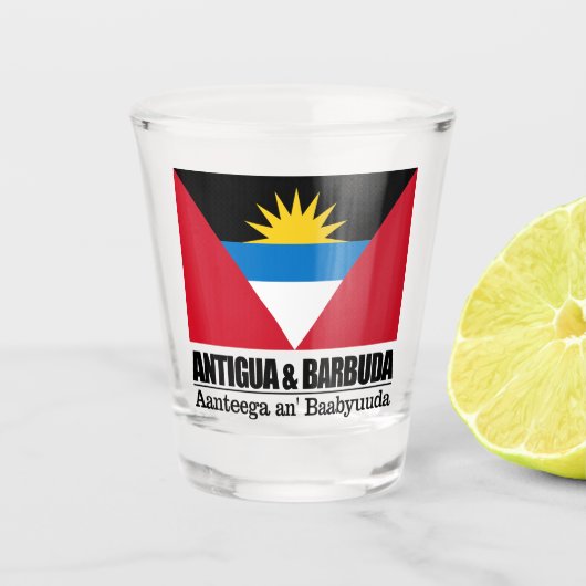 Antigua en Barbuda Shot Glas (Voorkant)