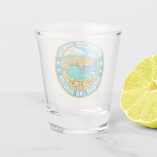 Antigua en Barbuda Shot Glas (Achterkant)