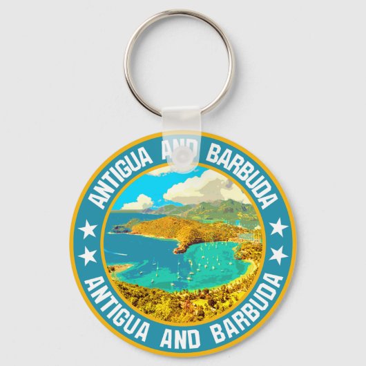 Antigua en Barbuda Sleutelhanger (Achterkant)