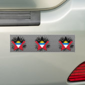 Antigua en Barbuda Star Bumpersticker (Op auto)