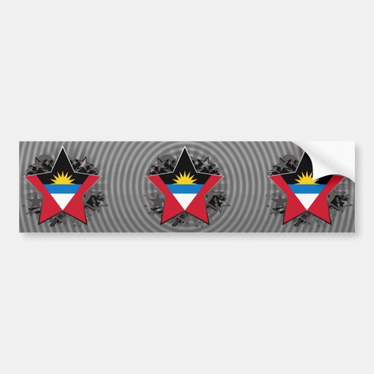 Antigua en Barbuda Star Bumpersticker (Voorkant)