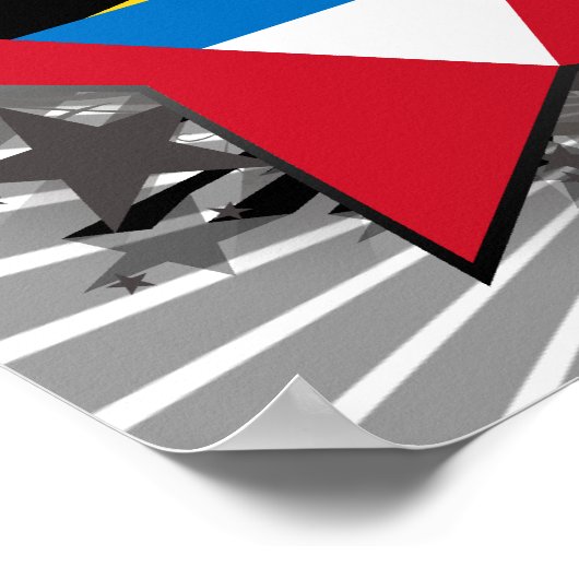 Antigua en Barbuda Star Poster (Hoek)