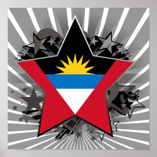 Antigua en Barbuda Star Poster (Voorkant)