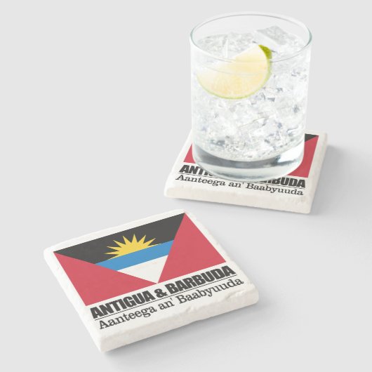 Antigua en Barbuda Stenen Onderzetter (Zijkant)