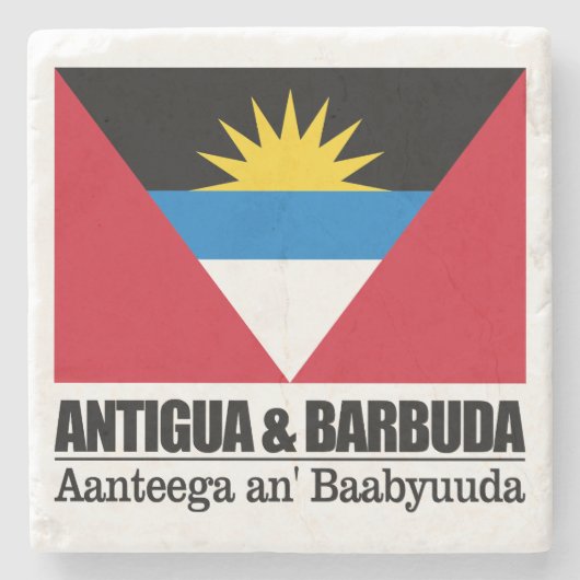 Antigua en Barbuda Stenen Onderzetter (Voorkant)