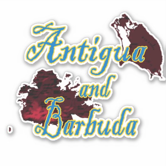 Antigua en Barbuda Sticker (Voorkant)