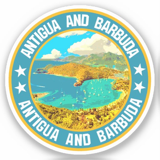 Antigua en Barbuda Sticker (Voorkant)
