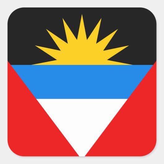 Antigua en Barbuda Vierkante Sticker (Voorkant)