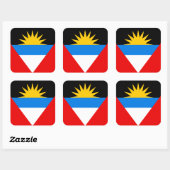 Antigua en Barbuda Vierkante Sticker (Vel)