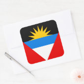 Antigua en Barbuda Vierkante Sticker (Envelop)