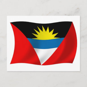 Antigua en Barbuda Vlag Ansichtkaart Briefkaart