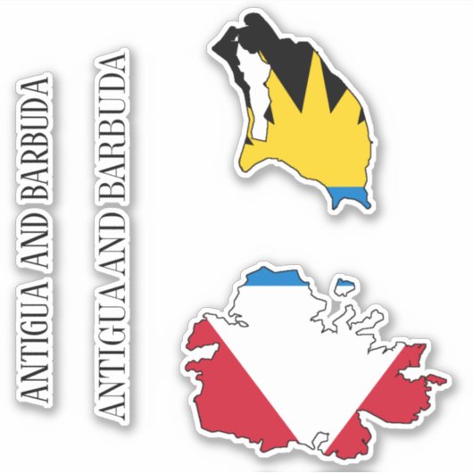 Antigua en Barbuda Vlag Charmant Patriottische Kaa Sticker (Voorkant)