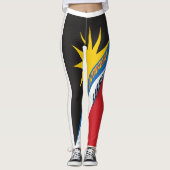 Antigua en Barbuda vlag Leggins Leggings (Voorkant)