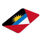 Antigua en Barbuda Vlag Premium Magnet Magneet (Linkerzijde)